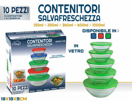 CONTENITORI SALVAFRESCHEZZA IN VETRO