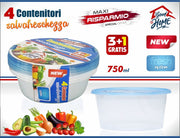 CONTENITORI TONDI 4PZ 750ML INTERNATIONAL