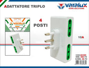 VARALUX ADATTATORE QUADRUPLO SALVASPAZIO 10A