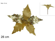 NATALE FIORE VELLUTO RETINATO ORO TYD-236137G 2ESSE