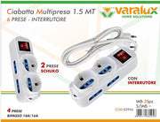 VARALUX CIABATTA M.PRESA 1,5MT 6 POSTI