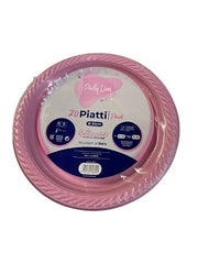 PARTYLINE PIATTI PIANI 20PZ RIUT.ROSA