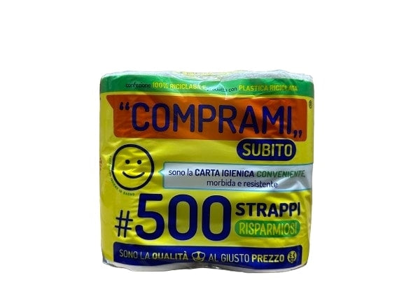 COMPRAMI IGIENICA 4 ROTOLI 500 STRAPPI