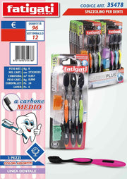 SPAZZOLINO DENTI CARBONE 3PZ 354788