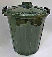 BIDONE VULCANO C/COPERCHIO 23LT VERDE
