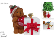 NATALE BASE ALBERO ORSETTO C/PACCO REGALO 2ESSE