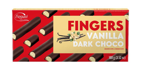 BOGUTTI FINGER VANILLA DARK CHOCO 100G