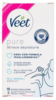 VEET PURE STRISCE 16PZ ASC./BIK.P.SENSI.
