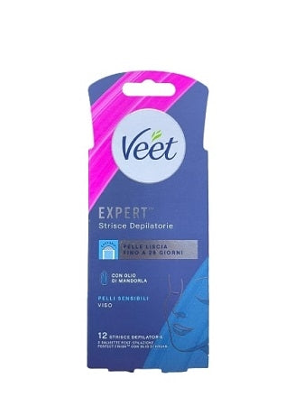 VEET EXPERT STRISCE 12PZ VISO P.SENSIB.