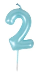 CANDELINA BLU CM.6 NUMERO 2 GOAT