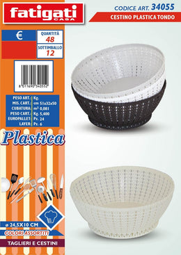 CESTINO PLASTICA TONDO 24,5X10 34055
