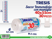 SACCHI PATTUMIERA 30PZ 40X55 TRASPARENTI VANIGLIA