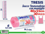 SACCHI PATTUMIERA 30PZ 40X55 ROSA