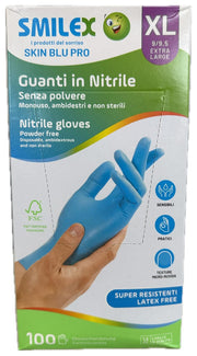 GUANTI NITRILE 100PZ XL BLU MIS.9-9.5