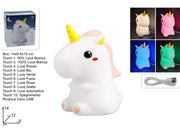 LAMPADA UNICORNO SILICONE RICARICABILE