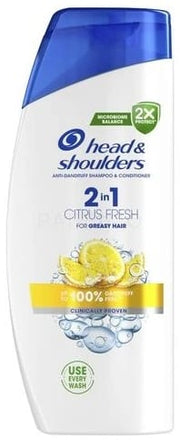 H&S NEW SHAMPOO 250ML 2IN1 CITRUS FRESH