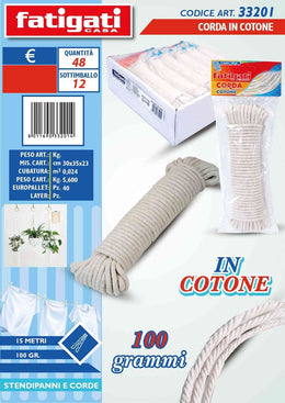 CORDA COTONE 15MT 100GR 33201
