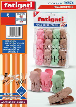 PINZA CHIUDIPACCHI 12PZ ART.34874