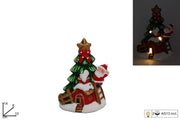 NATALE DECORAZIONE ALBERO CON BABBO 14CM C/LUCE 74409 2ESSE