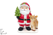 NATALE BABBO CON CERBIATTO 17CM 52596 2ESSE