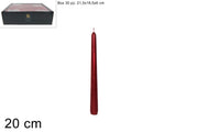 NATALE CANDELA LAMINATA ROSSO 20CM 2ESSE