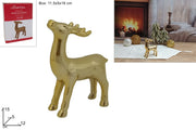 NATALE DECORAZIONE RENNA CERAMICA ORO 15CM 41715 2ESSE