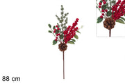 NATALE RAMO PIGNE BACCHE 44CM 18618 2ESSE