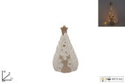 NATELE ALBERO 18CM RENNA GLITTER ORO C/LUCE 2ESSE