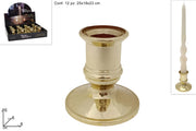 NATALE PORTACANDELA PLASTICA ORO 59878 2ESSE