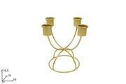 NATALE PORTACANDELE METALLO ORO 4 POSTI 76875 2ESSE