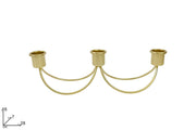 NATALE PORTACANDELE METALLO ORO 3 POSTI 76745 2ESSE