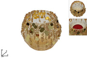 NATALE P.TEALIGHT VETRO ORO 14365 2ESSE