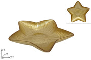 NATALE PIATTINO VETRO STELLA ORO 56549 2ESSE