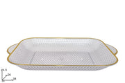 NATALE VASSOIO 38X26 MANICI E BORDO ORO 97221 2ESSE