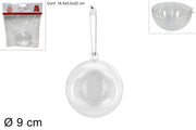 NATALE SFERA PLASTICA TRASPARENTE 9CM 90950 2ESSE