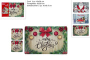 NATALE TOVAGLIETTA 42X28CM +2 SOTTOBICCHIERI 68877 2ESSE