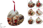 NATALE APPENDINO CUORE CERAMICA 13CM 2284 2ESSE