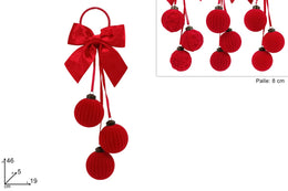 NATALE APPENDINO 3PALLE ROSSO C/FIOCCO 2991 2ESSE