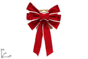 NATALE FIOCCO 26X40CM ROSSO PELLICCIA 64619 2ESSE