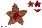 NATALE POINSETTIA PINZETTA 25CM 81722 2ESSE