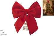 NATALE PUNTALE FIOCCO VELLUTO 40CM 53132 2ESSE