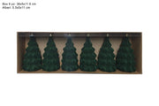 NATALE ALBERI 11CM SET 6PZ VERDE VELLUTO 43782 2ESSE