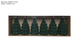 NATALE ALBERI 11CM SET 6PZ VERDE VELLUTO 43782 2ESSE