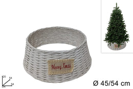 NATALE CESTA BIANCA COPRIBASE ALBERO 45X20CM 2ESSE