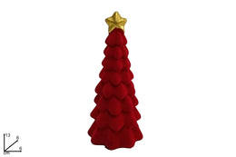 NATALE ALBERO 13CM VELLUTO ROSSO 26929 2ESSE