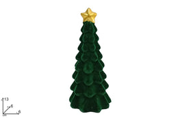NATALE ALBERO 13CM VELLUTO VERDE 26930 2ESSE