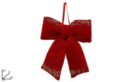 NATALE FIOCCO VELLUTO ROSSO 29CM 29339 2ESSE