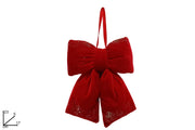 NATALE FIOCCO VELLUTO ROSSO 23CM 29343 2ESSE