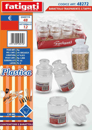 BARATTOLO TRASPARENTE C/TAPPO PET 48272