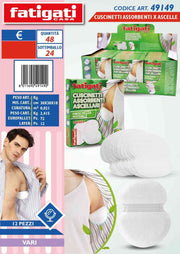 CUSCINETTI ASSORBENTI ASCELLE 12PZ